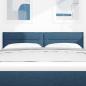 Preview: LED Kopfteil Linien Design Blau 160 cm Stoff