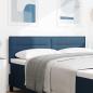 Preview: LED Kopfteil Linien Design Blau 160 cm Stoff