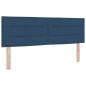 Preview: LED Kopfteil Linien Design Blau 160 cm Stoff