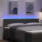Preview: LED Kopfteil Linien Design Dunkelgrau 90 cm Stoff