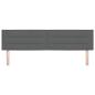 Preview: LED Kopfteil Linien Design Dunkelgrau 90 cm Stoff
