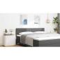 Preview: LED Kopfteil Linien Design Dunkelgrau 90 cm Stoff