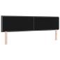 Preview: LED Kopfteil Linien Design Dunkelgrau 90 cm Stoff