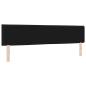 Preview: LED Kopfteil Linien Design Schwarz 200 cm Stoff