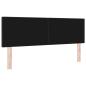 Preview: LED Kopfteil Knopfgepolstert Schwarz 72 cm Samt