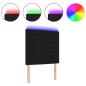 Preview: LED Kopfteil Linien Design Schwarz 100 cm Stoff