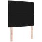 Preview: LED Kopfteil Linien Design Schwarz 100 cm Stoff