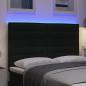 Preview: LED Kopfteil Linien Design Schwarz 80 cm Stoff