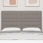 Preview: LED Kopfkissen Linien Design Taupe 80 cm Stoff