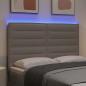 Preview: LED Kopfkissen Linien Design Taupe 80 cm Stoff
