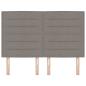 Preview: LED Kopfkissen Linien Design Taupe 80 cm Stoff