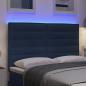 Preview: LED Kopfteil Linien Design Blau 80 cm Stoff