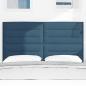 Preview: LED Kopfteil Linien Design Blau 80 cm Stoff