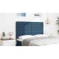 Preview: LED Kopfteil Linien Design Blau 80 cm Stoff