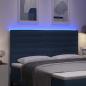 Preview: LED Kopfteil Linien Design Blau 90 cm Stoff