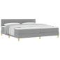 Preview: Boxspringbett mit Matratze Hellgrau 200x200 cm Stoff