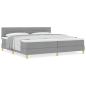 Preview: Boxspringbett mit Matratze Hellgrau 200x200 cm Stoff