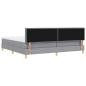 Preview: Boxspringbett mit Matratze Hellgrau 200x200 cm Stoff