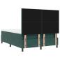 Preview: Boxspringbett mit Matratze Dunkelgrün 160x200 cm Samt