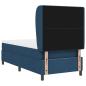 Preview: Boxspringbett mit Matratze Blau 100x200 cm Stoff