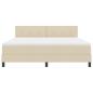 Preview: Boxspringbett mit Matratze & LED Creme 180x200 cm Stoff