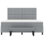Preview: Boxspringbett mit Matratze & Bank Hellgrau 180x200 cm Stoff