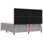 Preview: Boxspringbett mit Matratze & Bank Hellgrau 180x200 cm Stoff