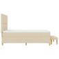 Preview: Boxspringbett mit Matratze & Bank Creme 140x200 cm Stoff