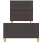 Preview: Bettrahmen Dunkelbraun 90x190 cm Stoff