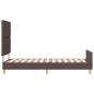 Preview: Bettrahmen Dunkelbraun 90x190 cm Stoff