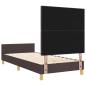 Preview: Bettrahmen Dunkelbraun 90x190 cm Stoff