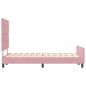 Preview: Rosa Samt Bettgestell 120x200 cm