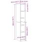 Preview: Kleiderschrank Schwarze Eiche - 30x50x200 cm, Aus Holzwerkstoff