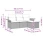 Preview: 4-teiliges Garten Sofa Set mit Kissen Schwarz Poly Rattan
