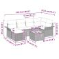 Preview: 6-teiliges Garten-Sofa-Set mit Kissen aus braunem Poly-Rattan