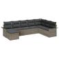 Preview: 8-teiliges Garten-Sofaset mit Kissen Grau Poly Rattan