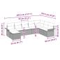 Preview: 8-teiliges Garten Sofa Set mit Kissen Beige Poly Rattan