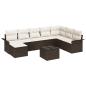 Preview: 8-teiliges Garten-Sofa-Set mit Kissen Graues Poly-Rattan