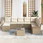 Preview: Gartensofa-set 9 stk. Beige Poly-Rattan