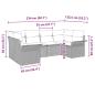 Preview: 6-teiliges Garten Sofa Set mit Kissen Schwarz Poly Rattan