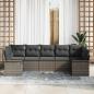 Preview: 7-teiliges Garten Sofa Set mit Kissen Grau Poly Rattan