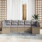 Preview: 7-teiliges Garten-Sofa-Set mit Kissen in Beigem Poly-Rattan
