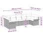 Preview: 7-teiliges Garten-Sofa-Set mit Kissen in Beigem Poly-Rattan