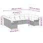 Preview: 9-teiliges Garten Sofa Set mit Kissen Beige Poly Rattan