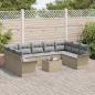 Preview: Gartensofa-set mit Kissen 10 pcs Beige Poly-Rattan