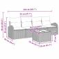 Preview: 5-teiliges Garten Sofa Set mit Kissen Grau Poly Rattan
