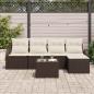 Preview: 5-teiliges Garten-Sofaset mit Kissen Grau Poly-Rattan