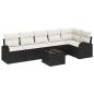 Preview: Gartensofa-set 7 pcs Schwarz Poly-Rattan