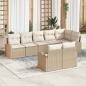 Preview: ARDEBO.de - 8-teiliges Garten-Sofa-Set mit Kissen in Beige Poly Rattan