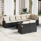 Preview: ARDEBO.de - Gartensofa-set 9 Stk. 8-Sitzanzahl Schwarz und Creme